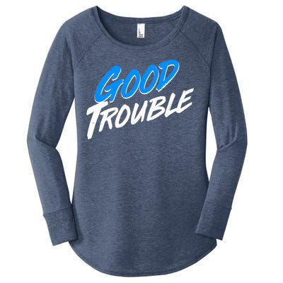 Good Trouble John Lewis Tribute Brush Stroke Women's Perfect Tri Tunic Long Sleeve Shirt