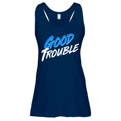 Good Trouble John Lewis Tribute Brush Stroke Ladies Essential Flowy Tank