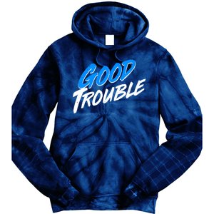 Good Trouble John Lewis Tribute Brush Stroke Tie Dye Hoodie