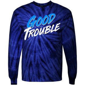 Good Trouble John Lewis Tribute Brush Stroke Tie-Dye Long Sleeve Shirt