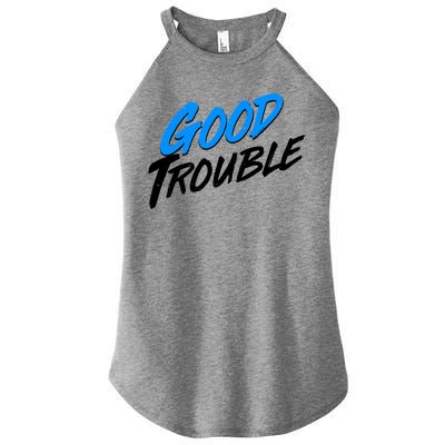 Good Trouble John Lewis Tribute Brush Stroke Women’s Perfect Tri Rocker Tank