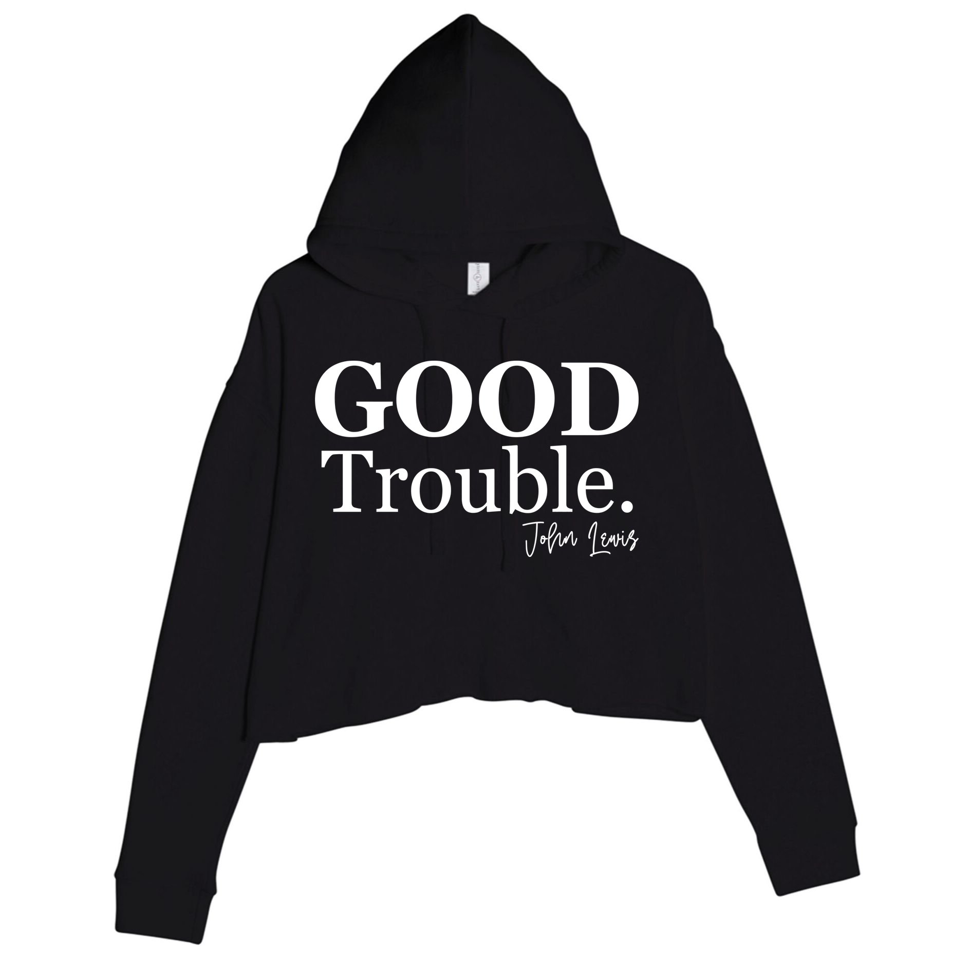 GOOD Trouble RIP John Lewis  Crop Fleece Hoodie