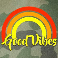 Good Vibes 80s Rainbow Legacy Tie Dye Trucker Hat