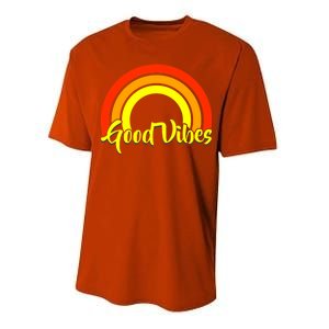 Good Vibes 80s Rainbow Performance Sprint T-Shirt