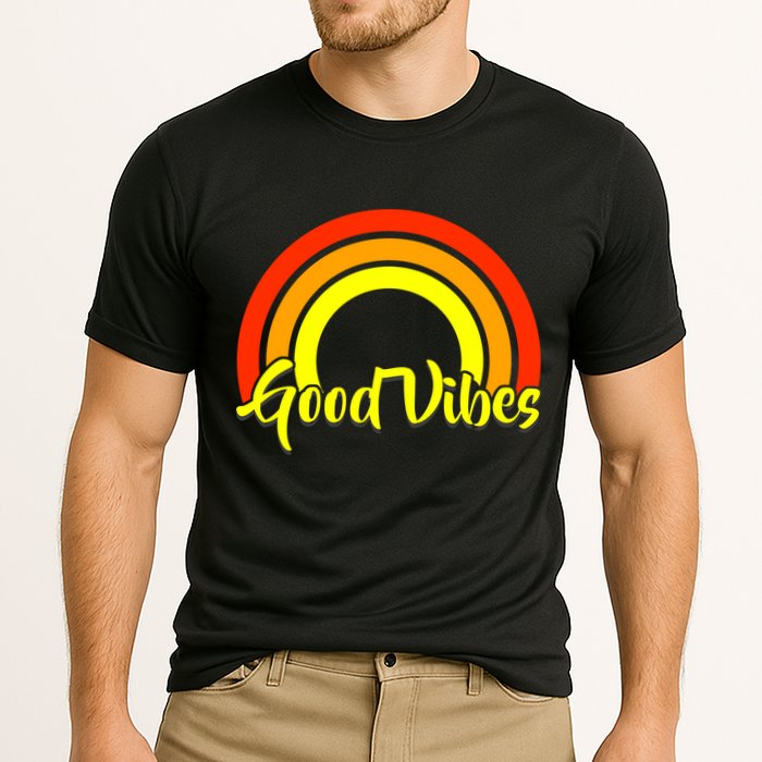 Good Vibes 80s Rainbow Performance Shirt