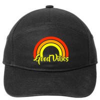 Good Vibes 80s Rainbow 7-Panel Snapback Hat