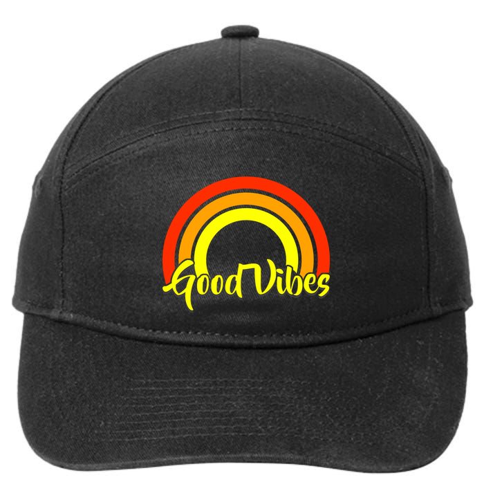 Good Vibes 80s Rainbow 7-Panel Snapback Hat