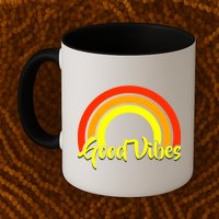Good Vibes 80s Rainbow Mug