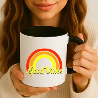 Good Vibes 80s Rainbow Mug