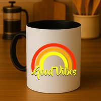 Good Vibes 80s Rainbow Mug