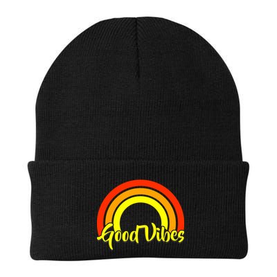 Good Vibes 80s Rainbow Beanie