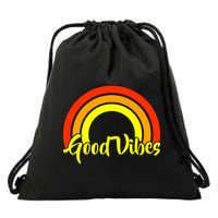 Good Vibes 80s Rainbow Drawstring Bag