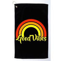 Good Vibes 80s Rainbow Golf Towel