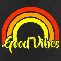 Good Vibes 80s Rainbow Golf Towel