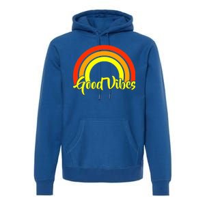 Good Vibes 80s Rainbow Premium Hoodie