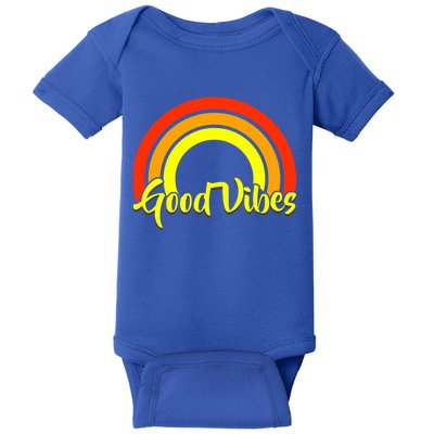 Good Vibes 80s Rainbow Baby Bodysuit