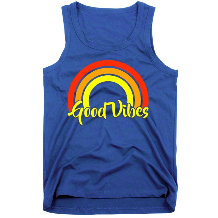 Good Vibes 80s Rainbow Tank Top