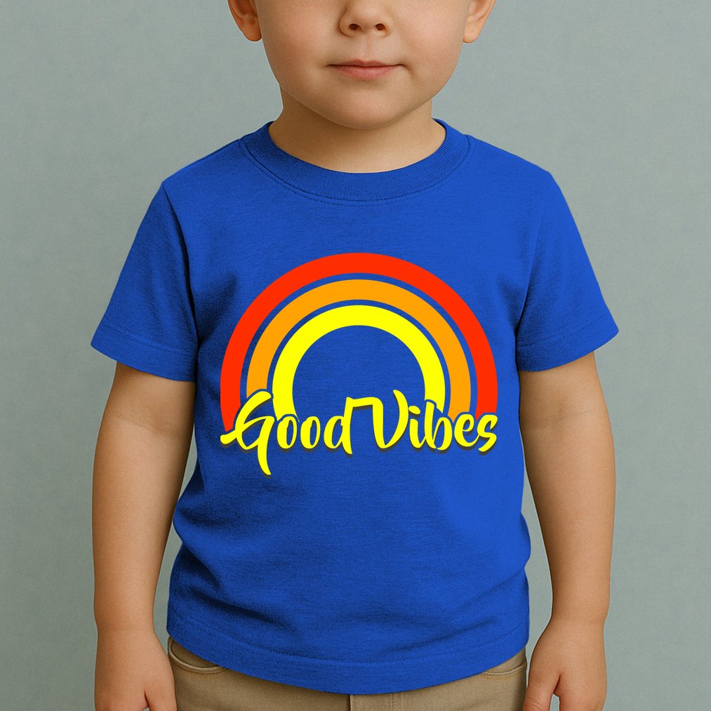 Good Vibes 80s Rainbow Toddler T-Shirt