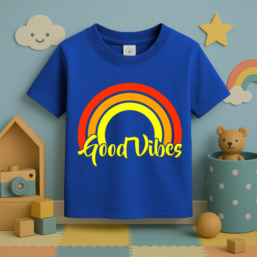 Good Vibes 80s Rainbow Toddler T-Shirt
