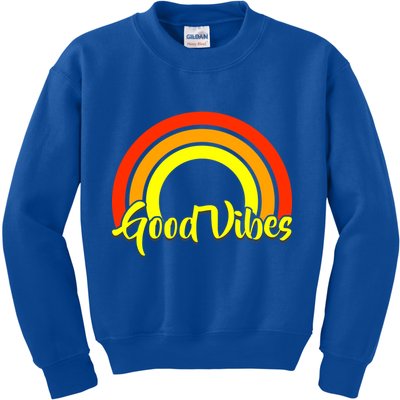 Good Vibes 80s Rainbow Kids Sweatshirt