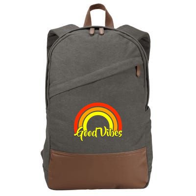 Good Vibes 80s Rainbow Cotton Canvas Backpack
