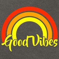 Good Vibes 80s Rainbow Cotton Canvas Backpack