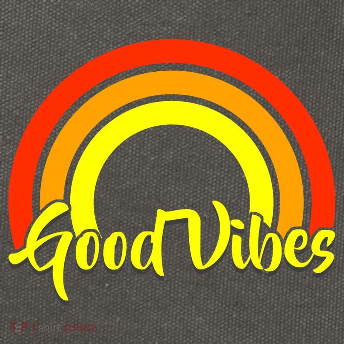 Good Vibes 80s Rainbow Cotton Canvas Backpack