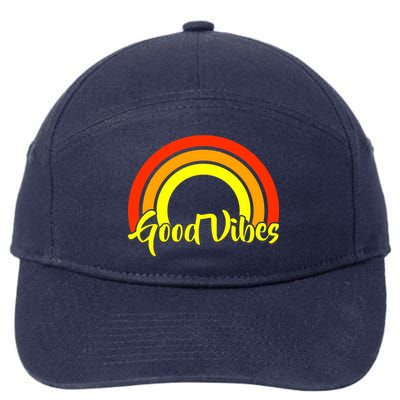 Good Vibes 80s Rainbow 7-Panel Snapback Hat