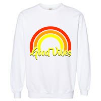 Good Vibes 80s Rainbow Garment-Dyed Sweatshirt