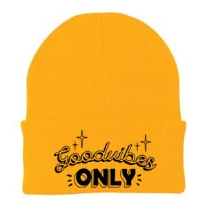 Good Vibes Only Knit Cap Winter Beanie