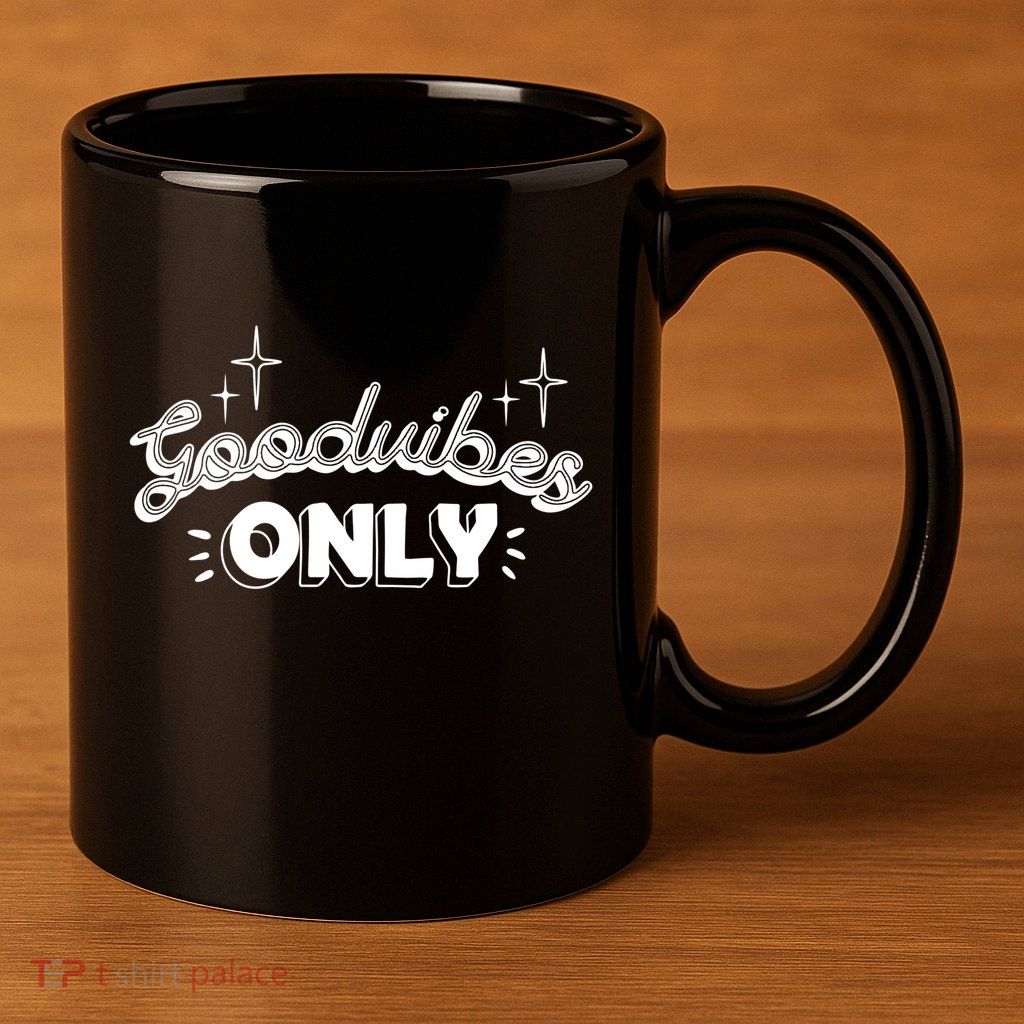 Good Vibes Only 11oz C Handle Ceramic Mug
