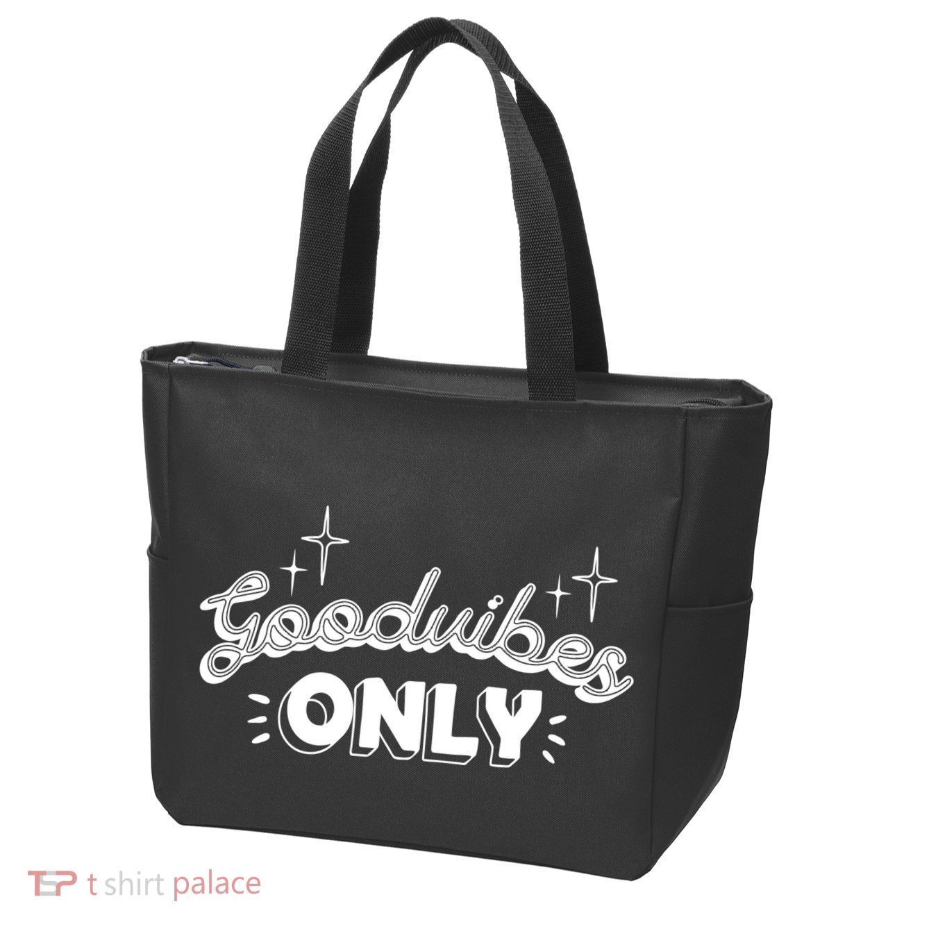 Good Vibes Only Zip Tote Bag