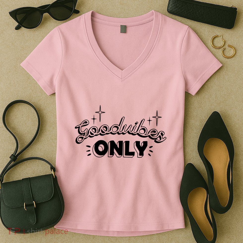 Good Vibes Only Women's V-Neck T-Shirt