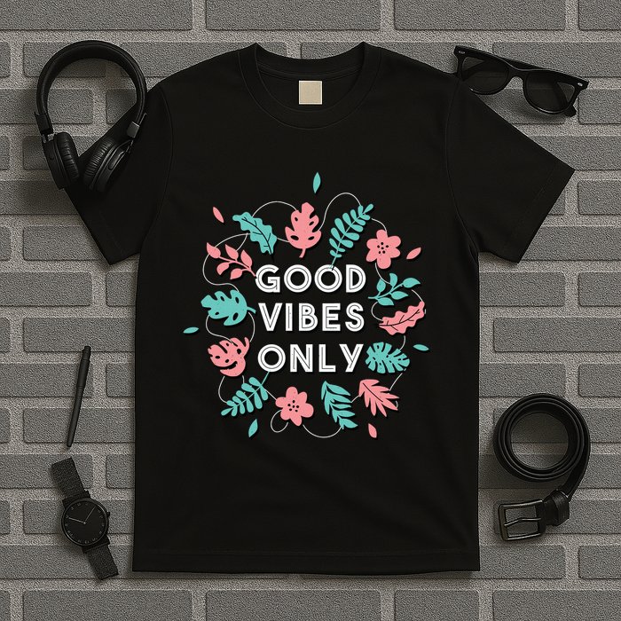 Good Vibes Only Flower T-Shirt
