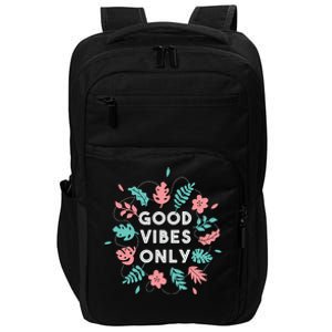 Good Vibes Only Flower Impact Tech Backpack