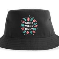 Good Vibes Only Flower Sustainable Bucket Hat