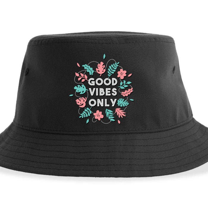 Good Vibes Only Flower Sustainable Bucket Hat