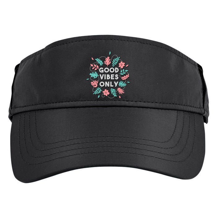 Good Vibes Only Flower Adult Drive Performance Visor