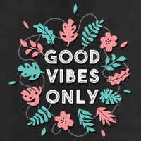 Good Vibes Only Flower Adult Drive Performance Visor