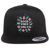 Good Vibes Only Flower Flatbill Hat