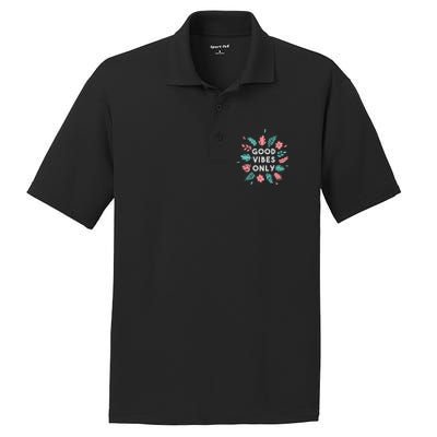 Good Vibes Only Flower PosiCharge RacerMesh Polo