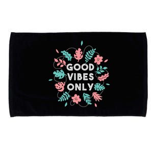 Good Vibes Only Flower Microfiber Hand Towel