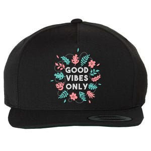 Good Vibes Only Flower Wool Snapback Cap