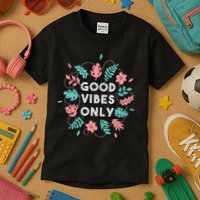 Good Vibes Only Flower Kids T-Shirt
