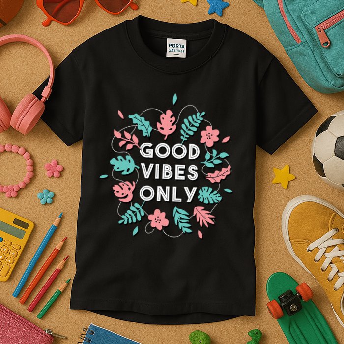 Good Vibes Only Flower Kids T-Shirt