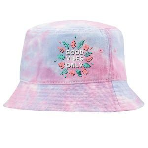 Good Vibes Only Flower Tie-Dyed Bucket Hat