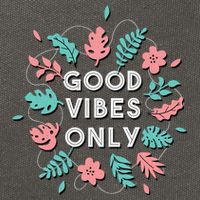 Good Vibes Only Flower Cotton Canvas Backpack