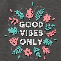 Good Vibes Only Flower Vector Backpack