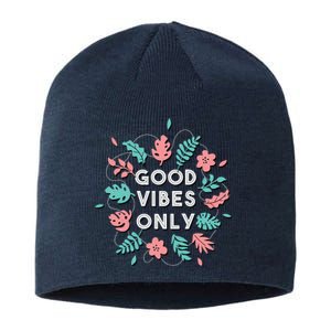 Good Vibes Only Flower Sustainable Beanie