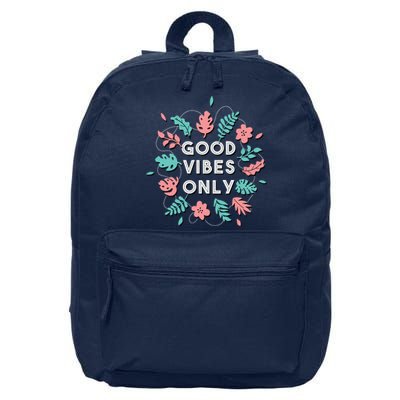 Good Vibes Only Flower 16 in Basic Backpack